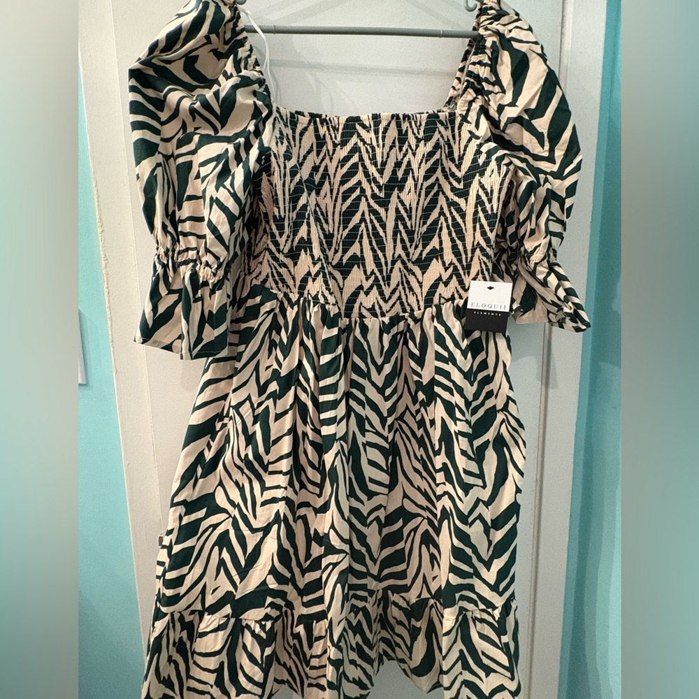 Eloquii Elements Zebra Print Dress